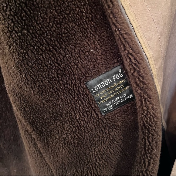 Maxi Full Ankle Length London Fog Long Coat Taupe Womens 16R Removable Liner - Picture 7 of 11